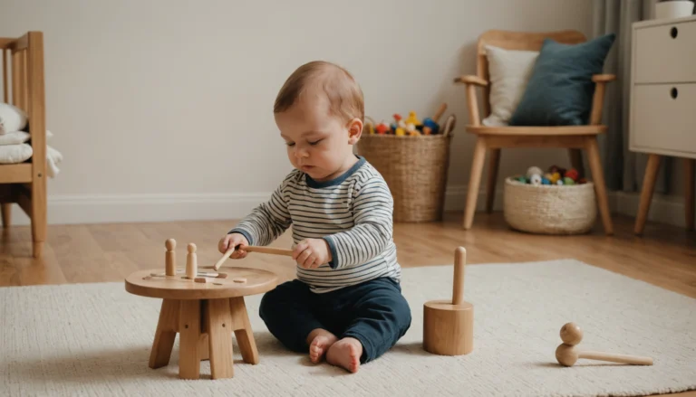 bébé tape montessori