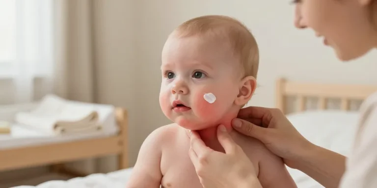 bebe rougeur dans les plis du cou