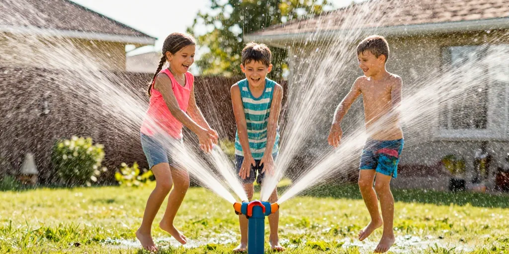 jeux d eau dans la cour