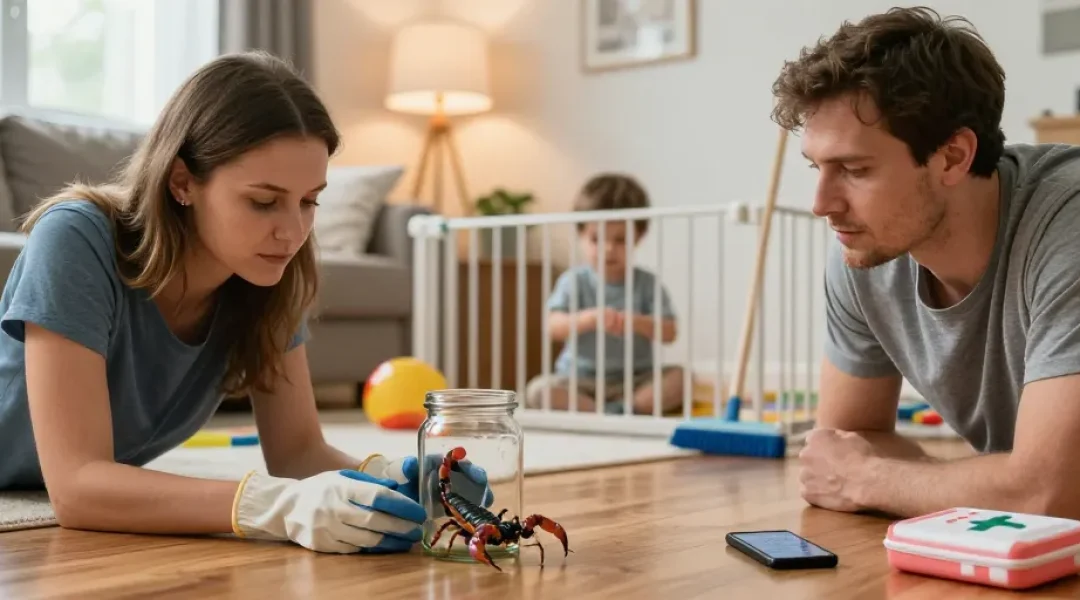 bebe scorpion dans la maison