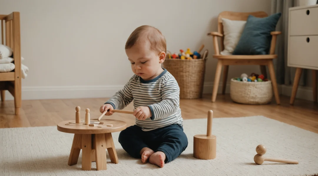 bébé tape montessori